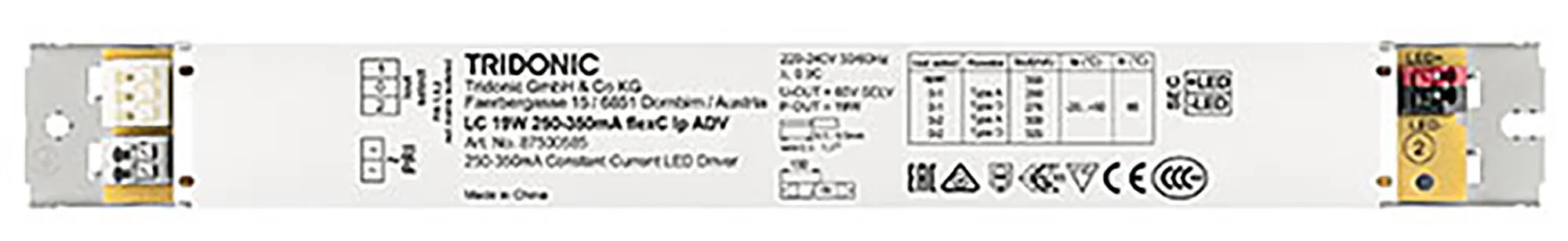 19W 250-350mA fixC SR SNC ESSENSE Constant Current LED Driver 87500585  Tridonic LC